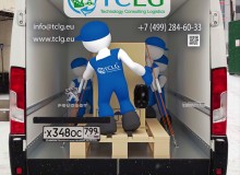 3D реклама услуг перевозки грузов международного холдинга «TCLG». Пежо. Задний борт. г.Москва. 2020 год.