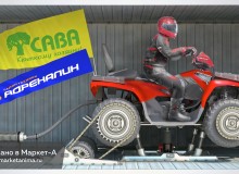 Фото от заказчика. 3D реклама на автомобилях Компания "САВА". Продажа и обслуживанием моторной силовой техники. г.Братск. 2012 год.