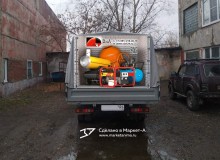 3D vehicle wrap design. 3D реклама оборудования компании «ВиА». Задний борт. г.Красноярск. 2021г.
